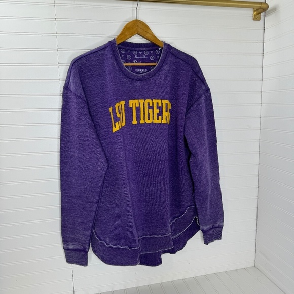 NEW Pressbox LSU Tigers Coastal Arch Women's XL Poncho Crew - Picture 1 of 9